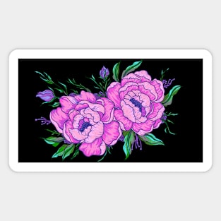 Flowers blooming (horizontal) Magnet